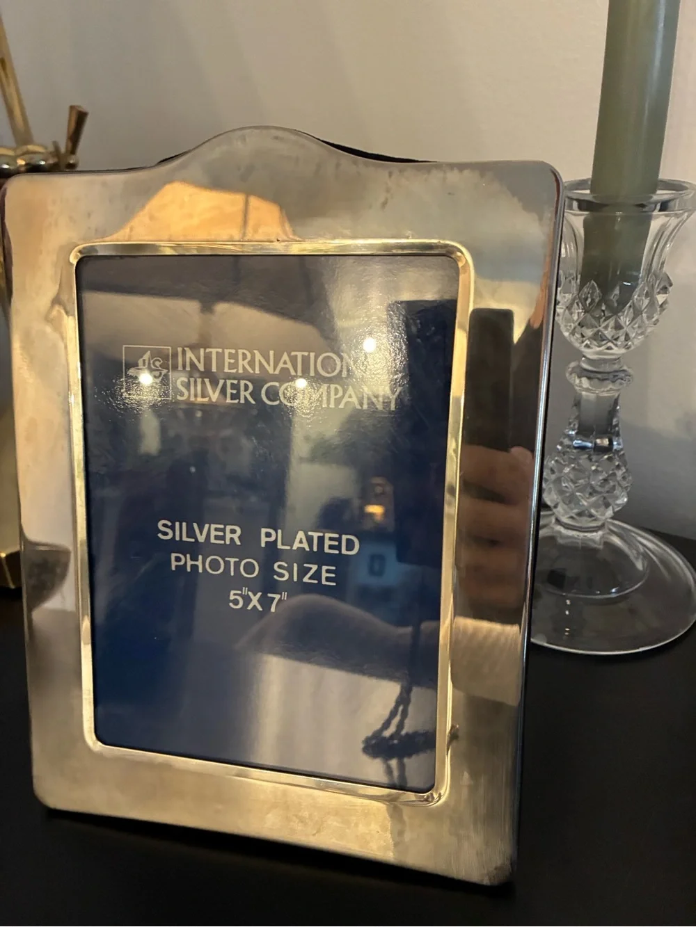 International Silver Co Silverplate 5x7 Frame Grandmillennial Vintage Decor